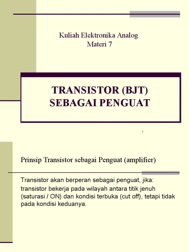 9 Transistor Sebagai Penguat