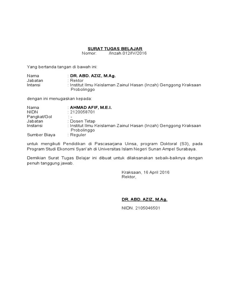 Umumnya surat tugas atau yang biasa disebut sebagai surat jalan adalah surat yang isinya surat semacam ini dibuat dan ditandatangani oleh pihak yang memberikan tugas dan biasanya … contoh surat tugas yang benar. Contoh Surat Tugas Ipnu