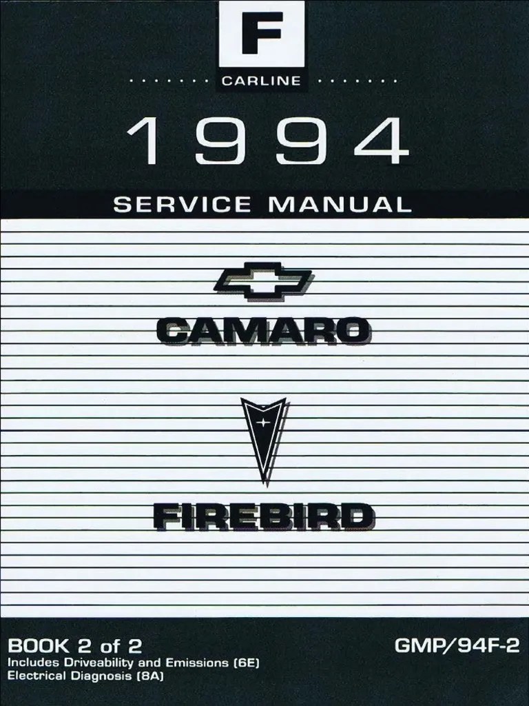 Send the right amount of electrical power to . 1994 Chevrolet Camaro Pontiac Firebird Service Manual Volume 2 Pdf Fuel Injection Brake
