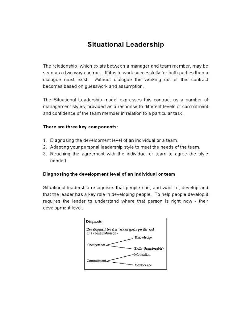 Situational Leadership | PDF | Leadership | Competence (Human Resources)