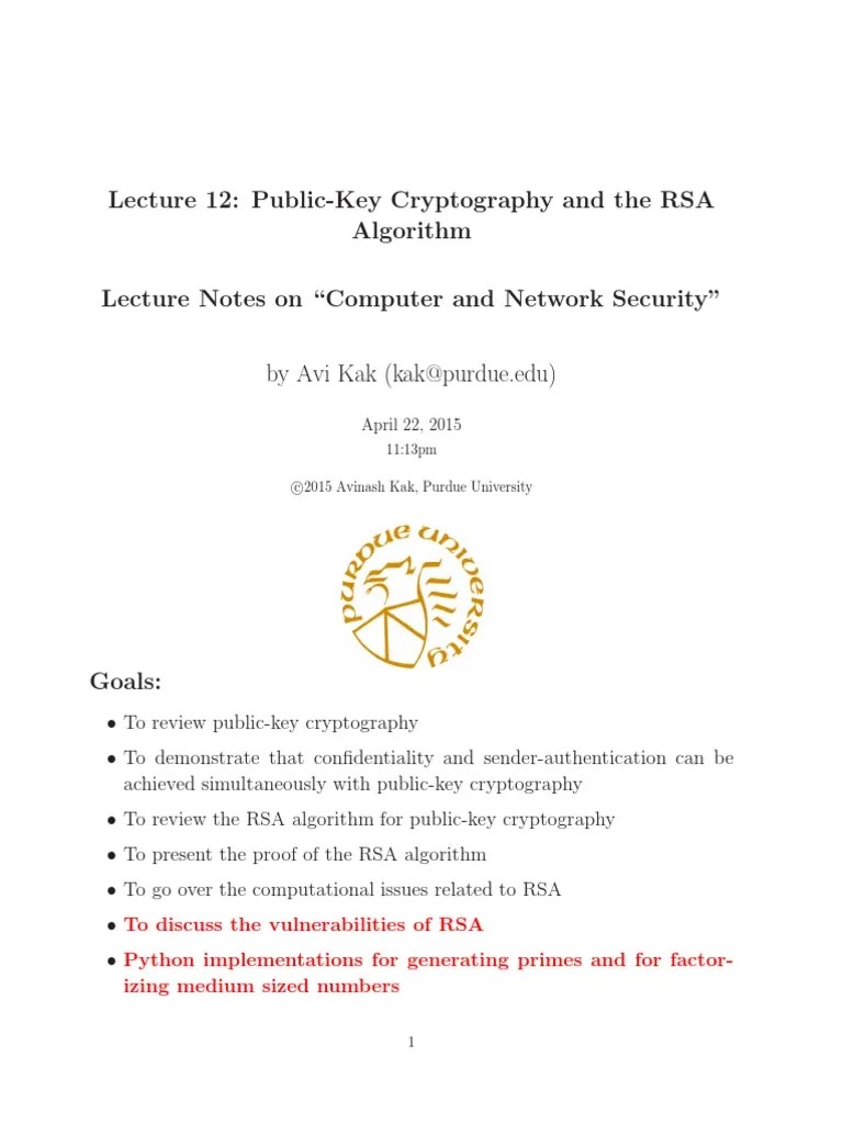 Rsa 1 | PDF | Public Key Cryptography | Cryptography