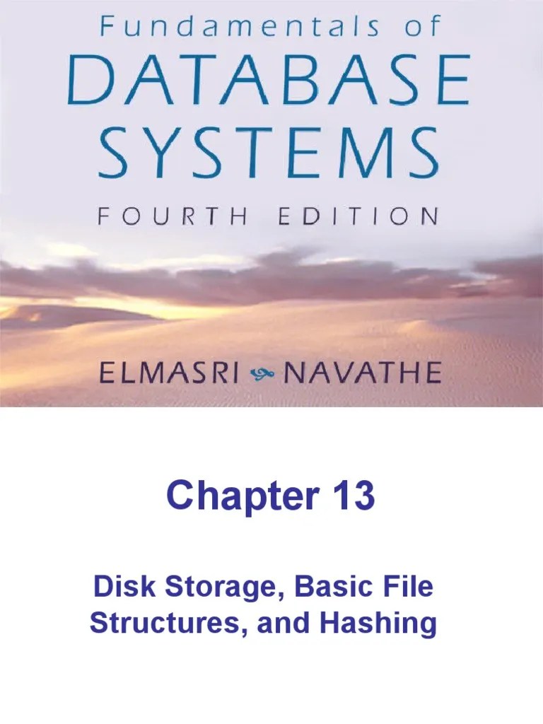 Chap13-Disk Storage, Basic File Structures, And Hashing | PDF ...