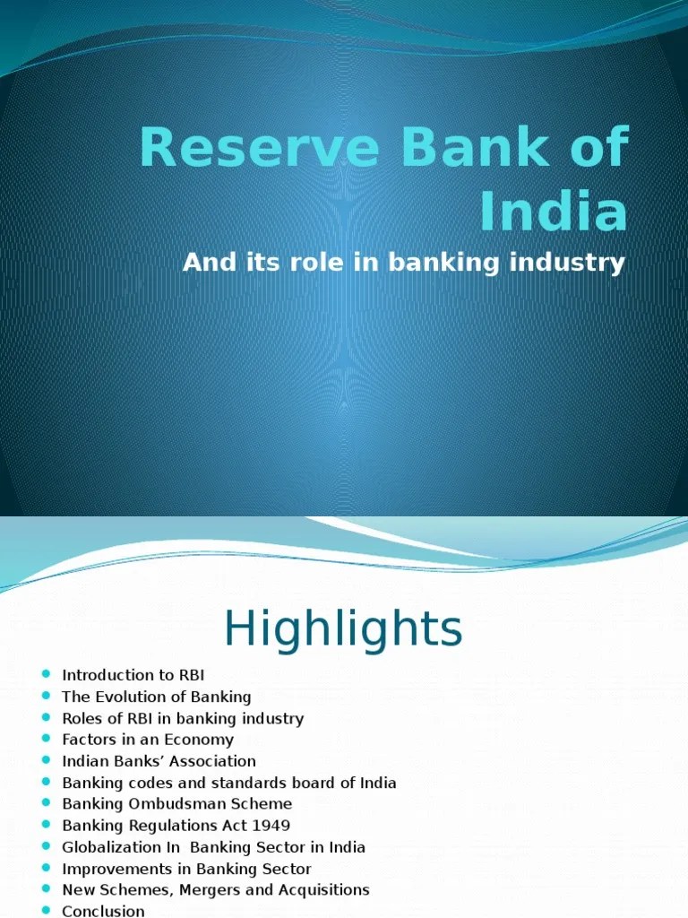 Reserve Bank Of India | PDF | Reserve Bank Of India | Banks