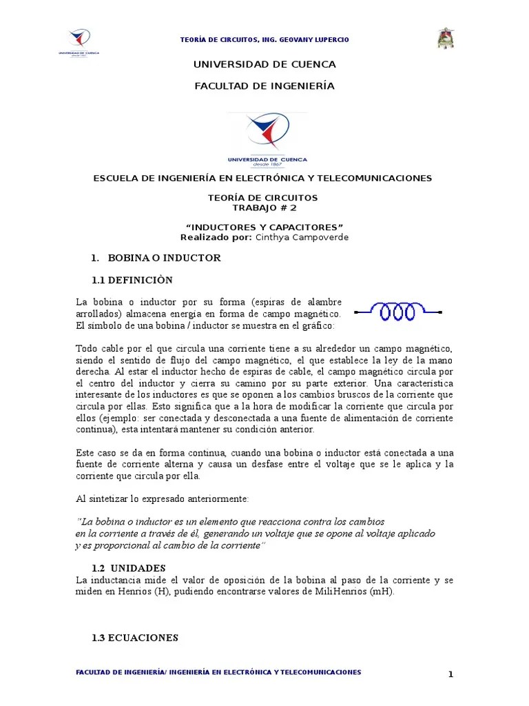 Inductores Capacitores