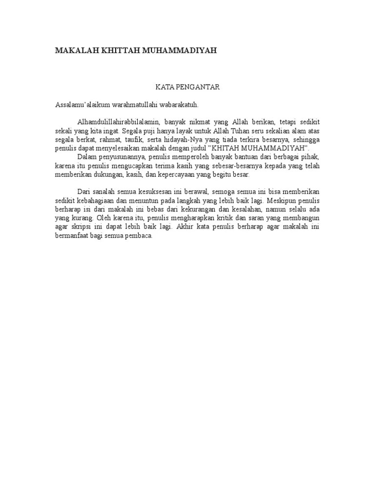 muhammadiyah berpandangan bahwa agama islam menyangkut seluruh aspek. Makalah Khittah Muhammadiyah Pdf