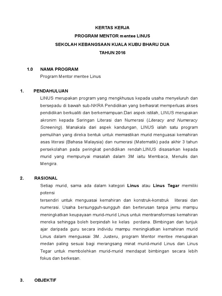 Kertas Kerja Linus Cute766
