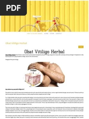 Meski belum ada cara mencegah dan mengobati kondisi vitiligo, penyakit ini diduga dapat dikendalikan dengan menerapkan pola makan tertentu. Obat Vitiligo Herbal Pdf