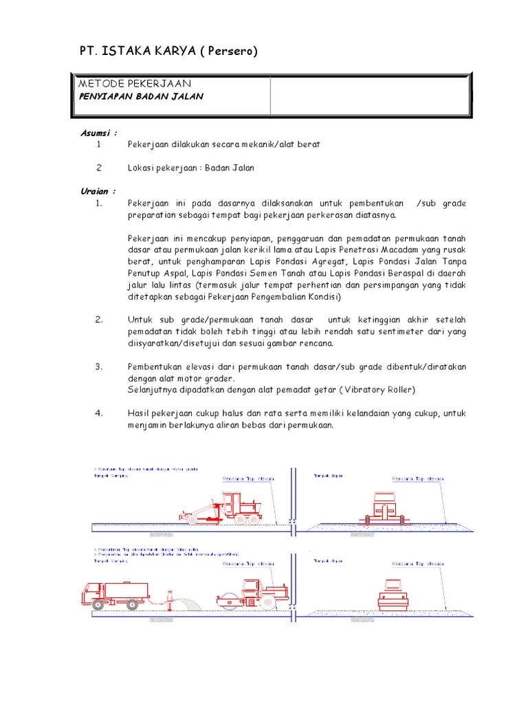 Penyiapan Badan Jalan | PDF