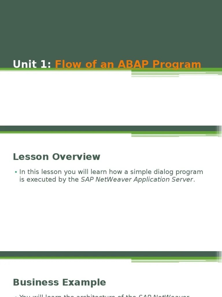 Unit 1 - SAP System Architecture | PDF | Databases | Computer Data