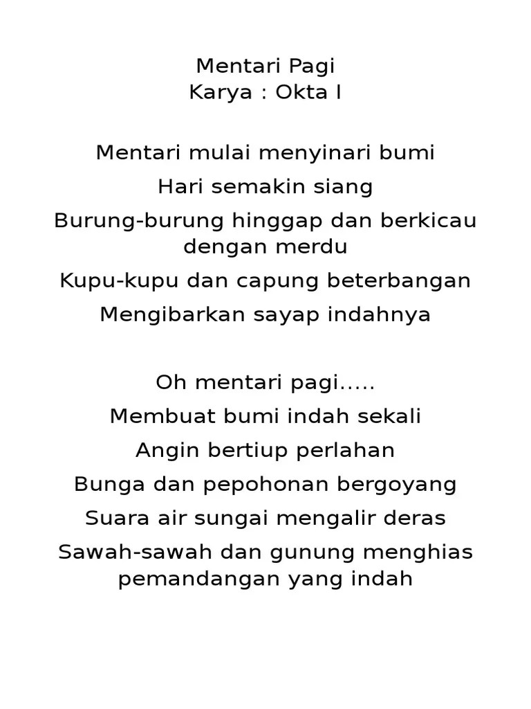 Puisi Mentari Pagi | PDF