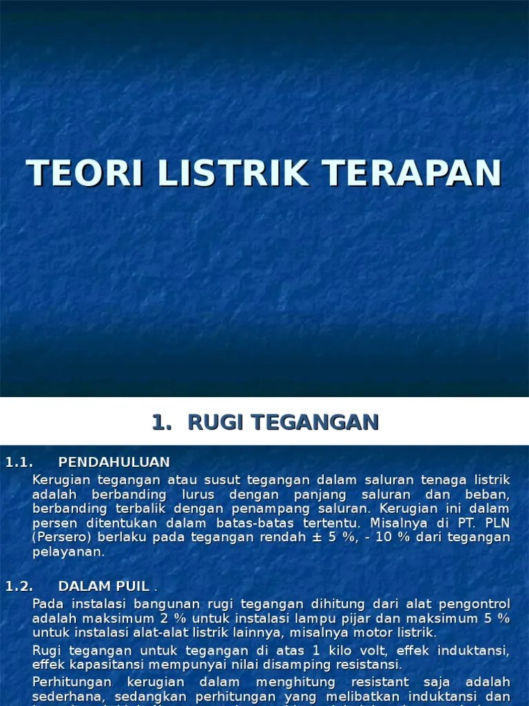 3.1. Teori Listrik Terapan | PDF