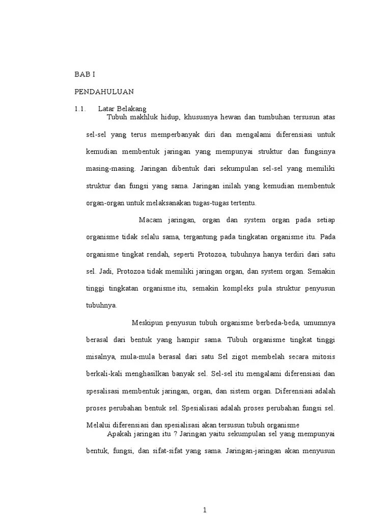 Makalah Struktur Dan Fungsi Jaringan | PDF