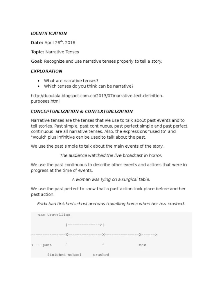 Narrative Tenses | PDF | Narrative | Grammatical Tense