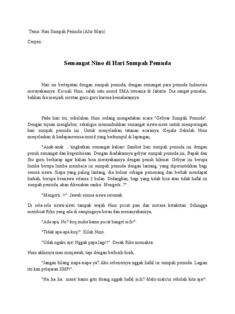 Karyanya bersama karya dua anaknya setiap hari sabtu dan minggu. Cerpen Semangat Nino Di Hari Sumpah Pemuda Pdf