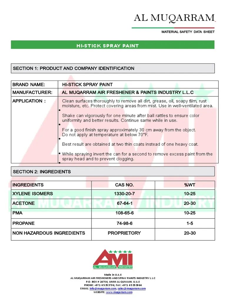 Bosny Spray Paint Safety Data Sheet - Roadline paint yellow sds 29 05 2012 by Power-J Trading - Ideal for automobiles , motorcycles , .