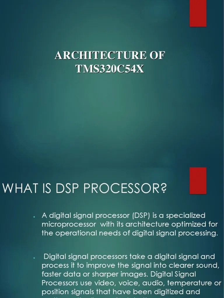 Architecture Of TMS320C54X | PDF | Digital Signal Processor | Central ...