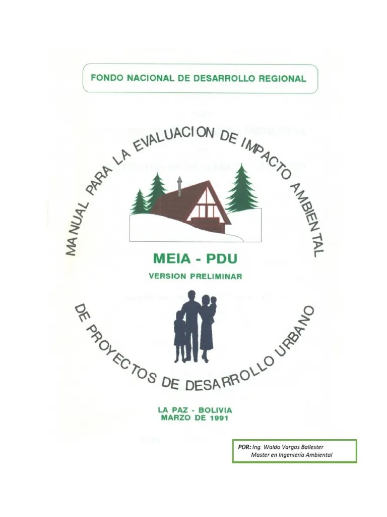 Manual De Evaluación De Impacto Ambiental Para Proyectos De Desarrollo Urbano (MEIA-PDU) | PDF ...