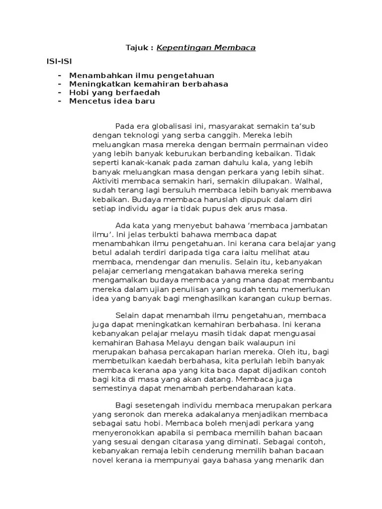 Syarat / ciri / kriteria / ramuan 8. Kepentingan Membaca Pdf