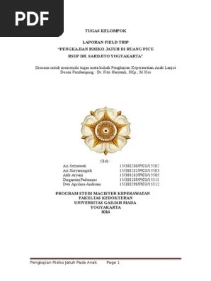 Mendorong dan menganjurkan kerja sama antara perawat dg pasien melalui hubungan. Fieldtrip Risiko Jatuh Klp1