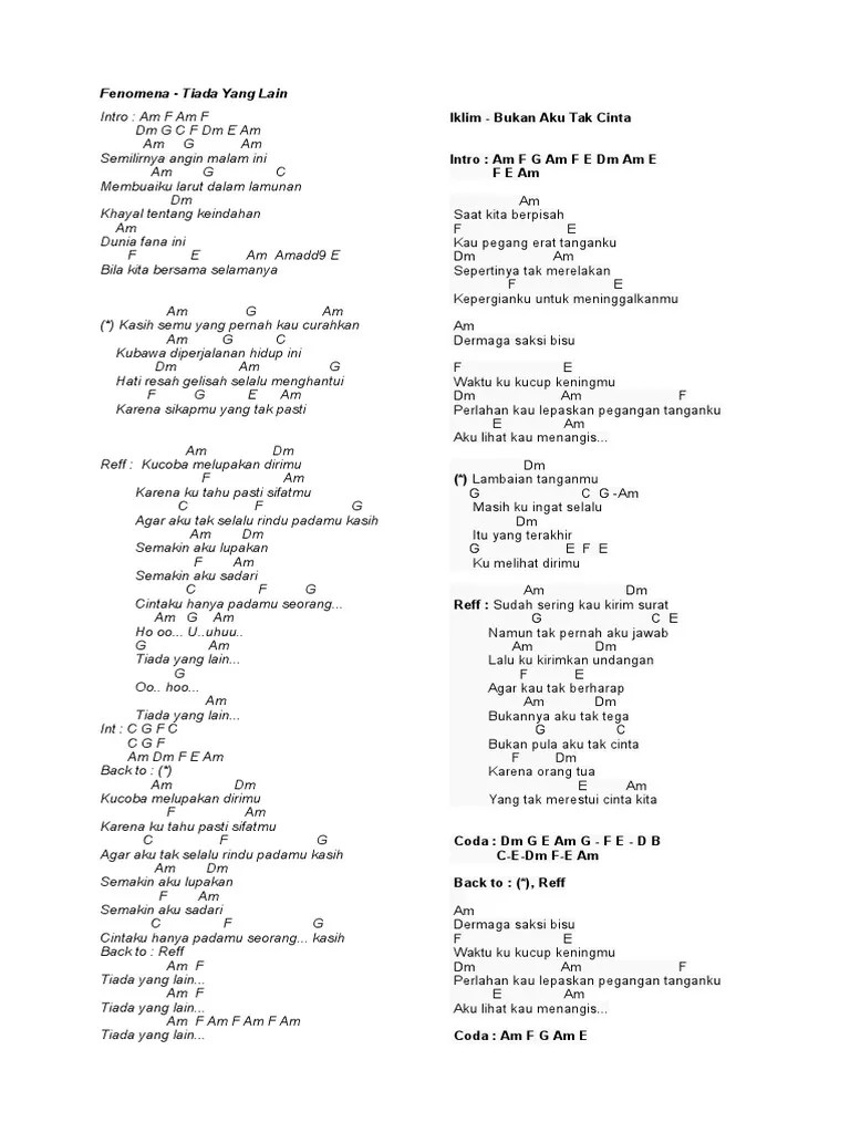 G#m f#m b ke dalam samudra cinta(mu) yang dalam. Kunci Gitar Lagu Malaysia Pdf