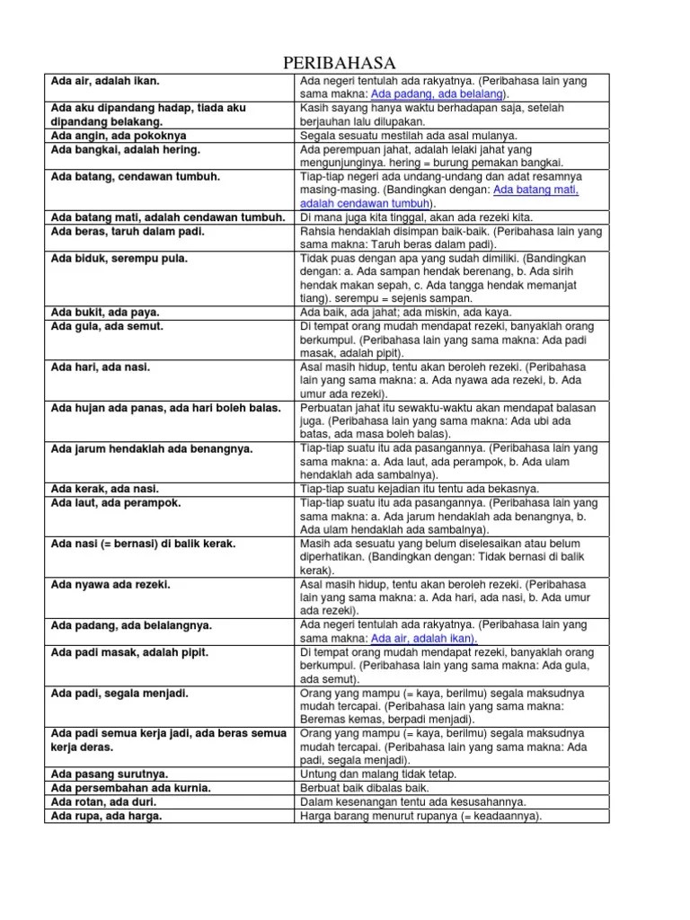 Oleh itu, bahasa melayu perlu dimartabatkan untuk menjadikannya lebih. contoh PERIBAHASA MELAYU
