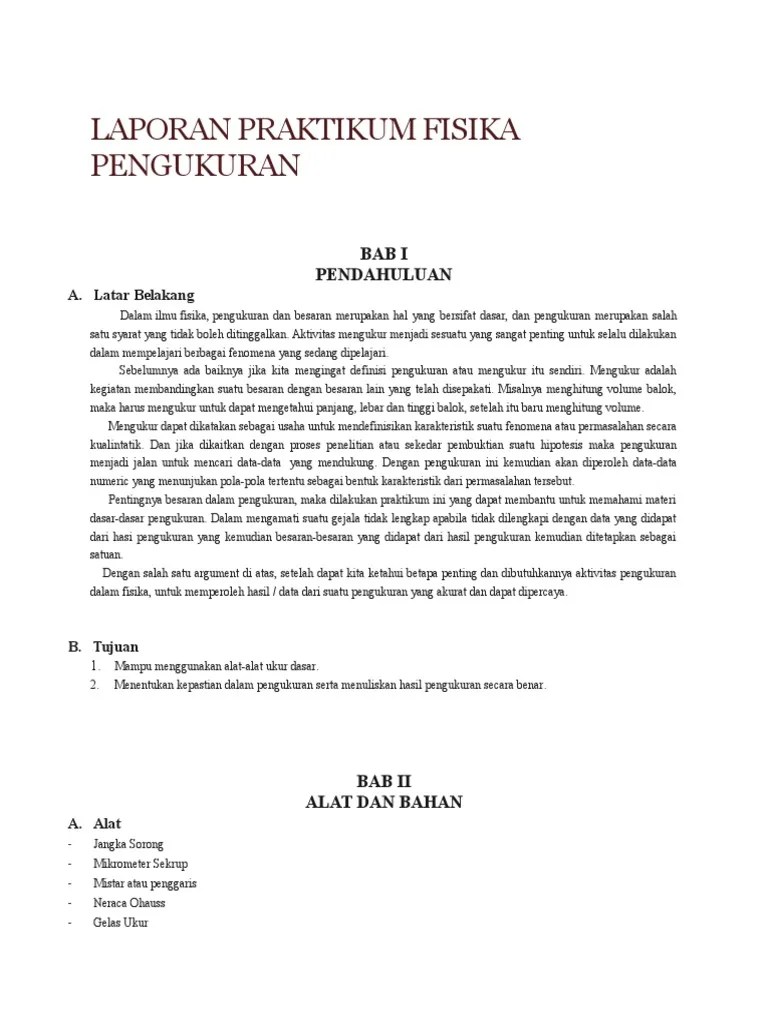 Yuk Pelajari Contoh Laporan Praktikum Fisika Pengukuran [Terlengkap] 