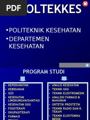 Profil kampus · daftar jurusan · keperawatan · kebidanan · fisioterapi · okupasi terapi · jalur pendaftaran · pmdp tutup. Poltekkes Pdf