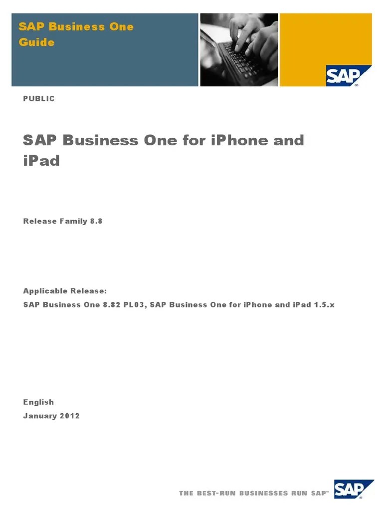 SAP B1 MobileApp Guide | PDF | I Phone | I Pad