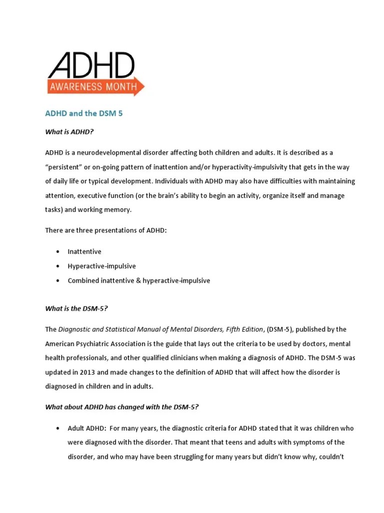 Dsm 5 Adhd Dsm 5 Zfyi