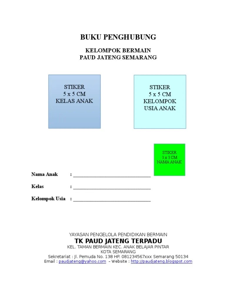 Nov 11, 2019 · last updated on november 11, 2019. C 17 Buku Penghubung Paud Tk Kb Tpa Sps