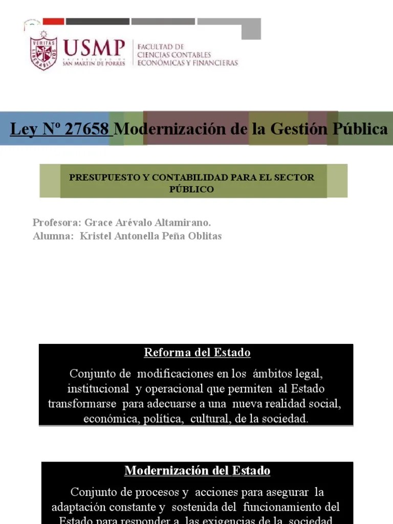 Modernizacion De Gestion Publica | PDF | Administración Pública | Estado (política)