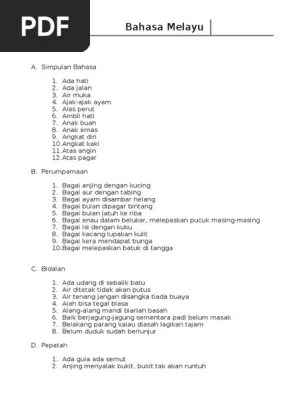 Belum mendapat sesuatu yang dihajati sudah bergembira terlebih dahulu. F2 Peribahasa 1 Pdf