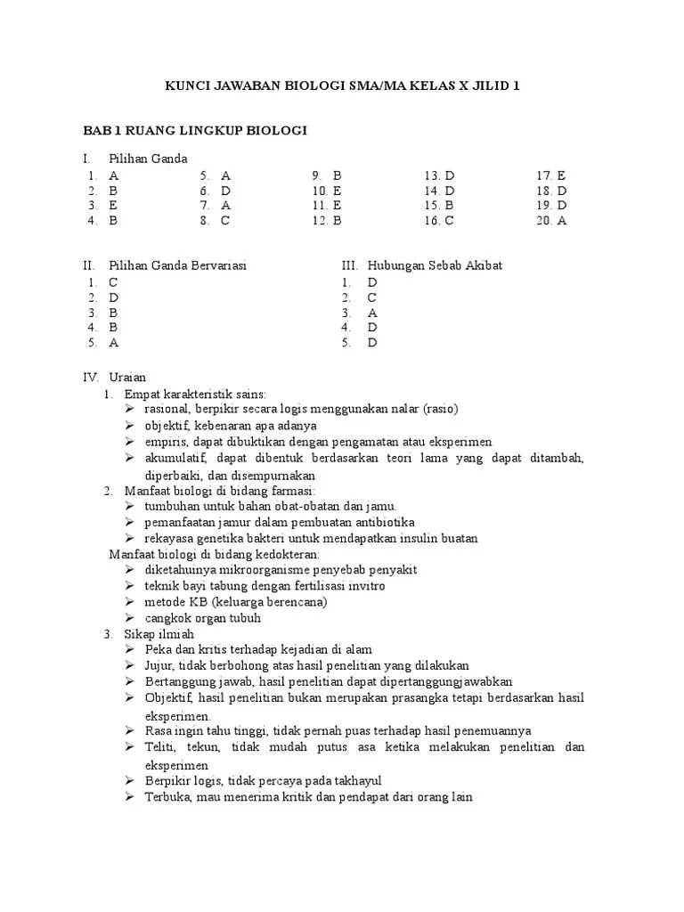Soal Biologi Kelas X Tentang Ruang Lingkup Biologi Masnurul Fungi Jamur Soal pada materi semester 1 ini berjumlah 50 butir 40 pilihan ganda dan 10 essay beserta kunci jawaban.