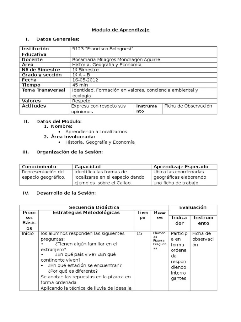 Modulo De Aprendizaje | PDF | Aprendizaje | Ciencia Cognitiva