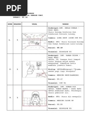 Design your own brilliant, custom storyboards for free with canva's impressively easy to use online storyboard maker. Contoh Storyboard Pdf
