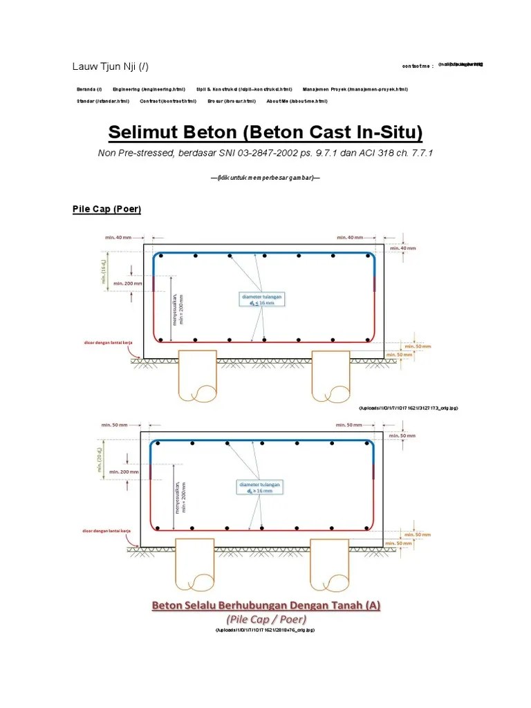 Tebal Selimut Beton 01 | PDF