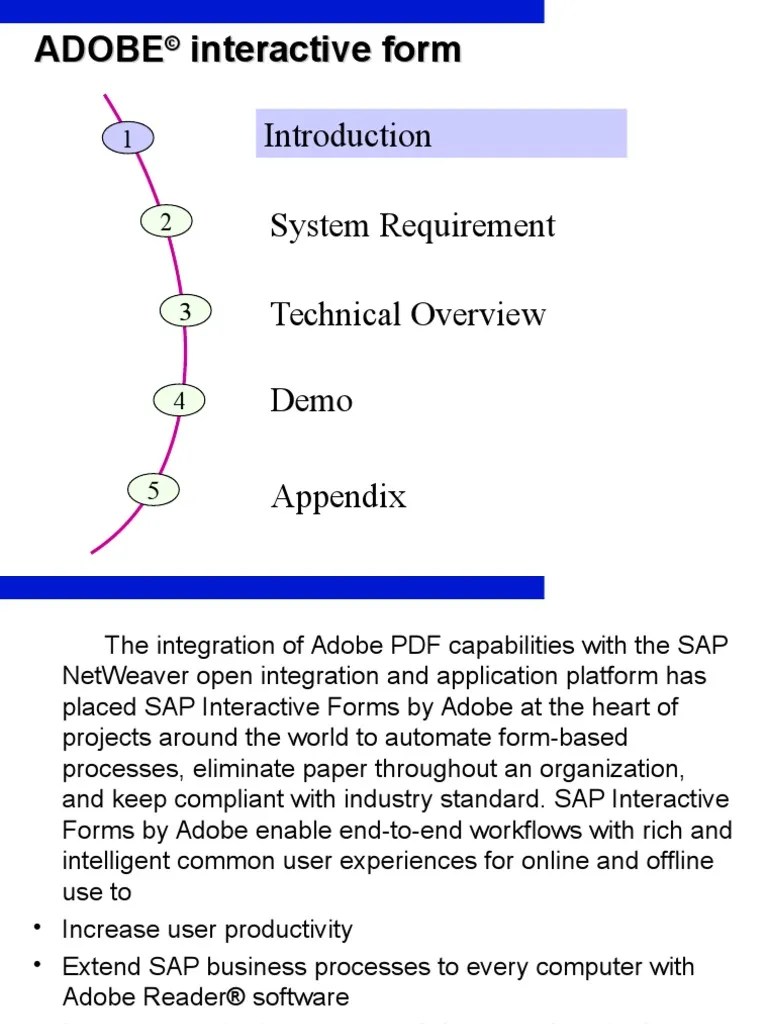 Adobe Interactive Form | PDF | Portable Document Format | Sap Se