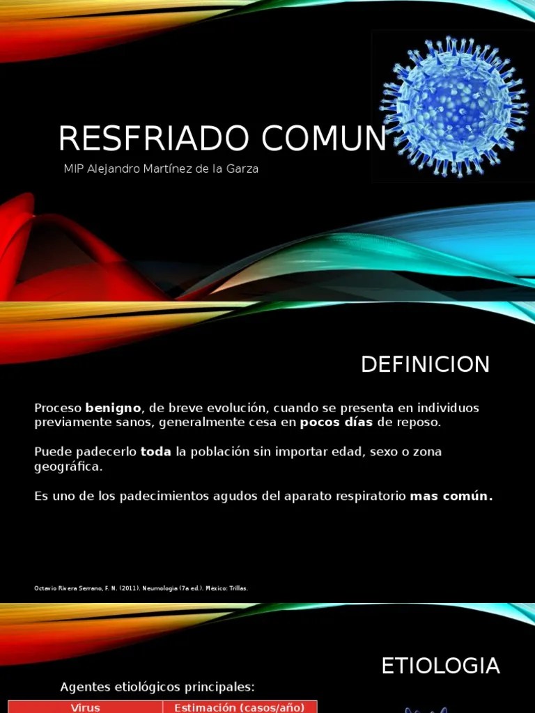 Resfriado Comun | PDF | Resfriado Comun | Epidemiología