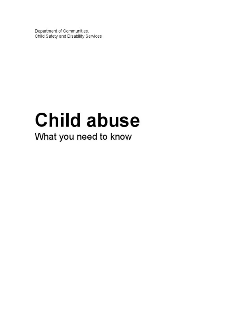 Child Abuse Booklet | PDF | Child Neglect | Child Abuse
