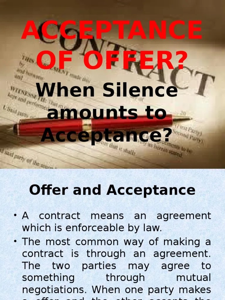 Contract Law | PDF | Offer And Acceptance | Contract Law