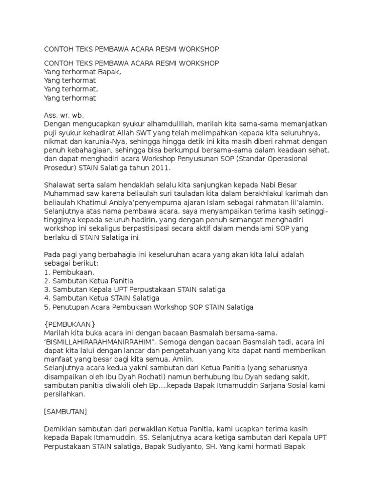 Contoh Teks Mc Resmi – Hal