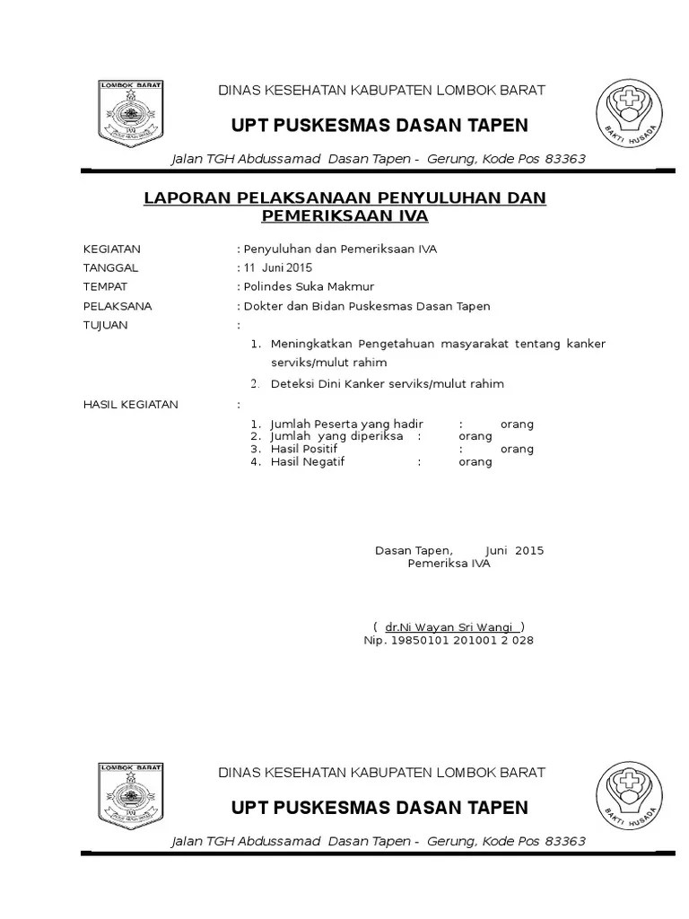 Laporan Kegiatan Iva | PDF