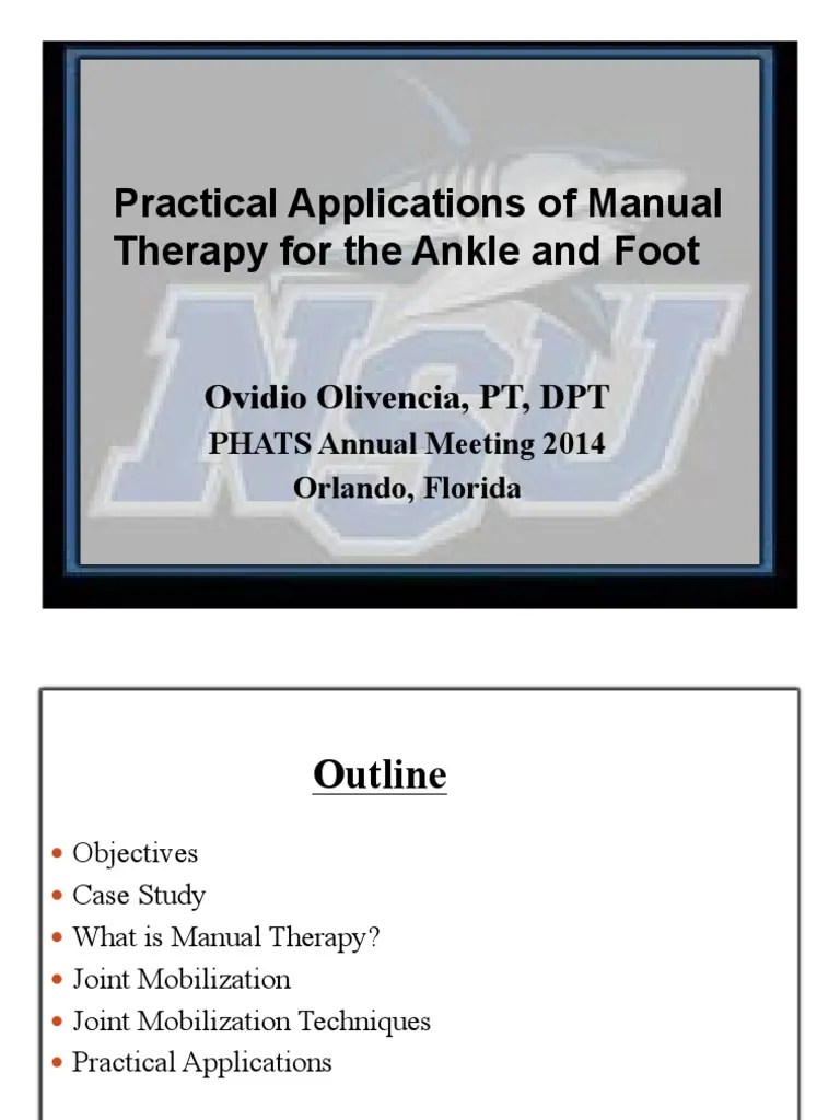 Practical Applications Of Manual Therapy For The Ankle And Foot | PDF ...
