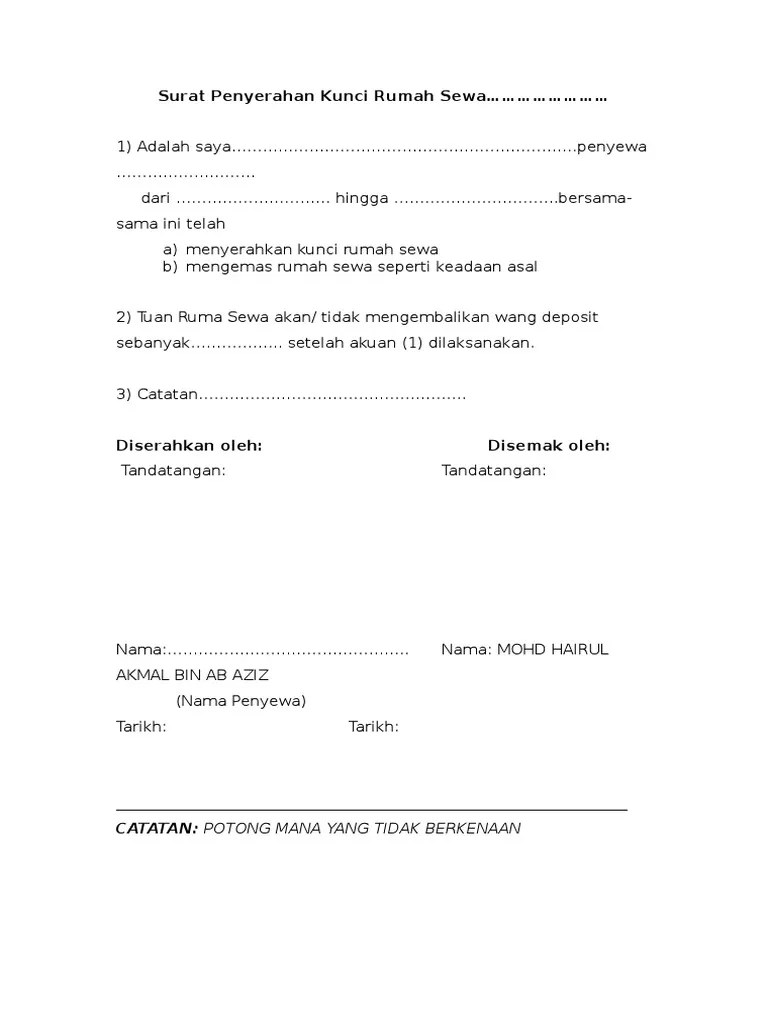 Contoh Surat Penyerahan Dokumen Contoh Surat Serah Terima Barang - Riset