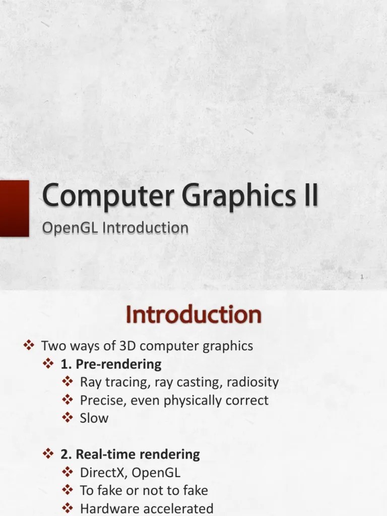 Computer Graphics Ii: Opengl Introduction | PDF | Shader | Computer ...