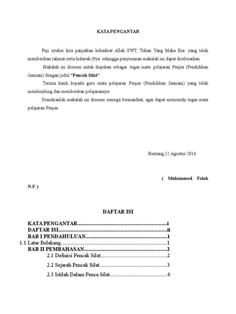 Makalah Pencak Silat | PDF