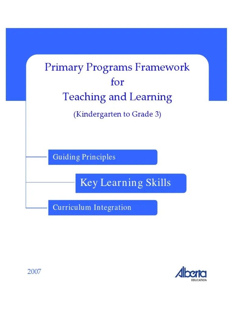 Primary Programs Framework For Teaching And Learning | PDF | Critical ...