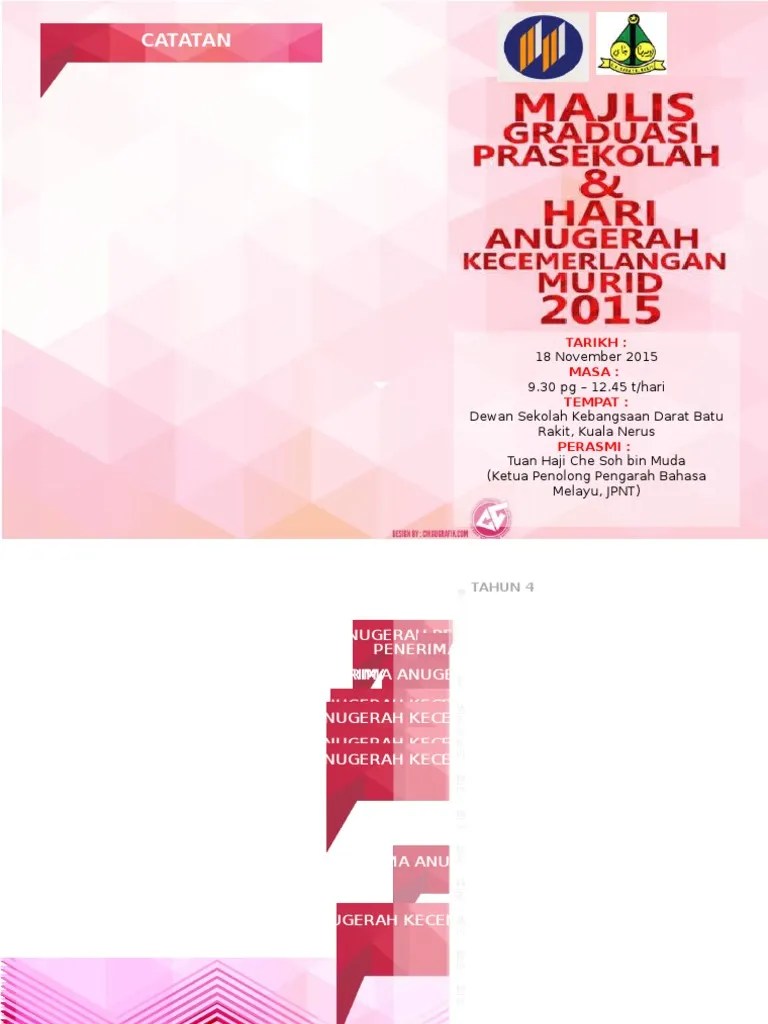 Buku Program Hari Anugerah Cemerlang | PDF