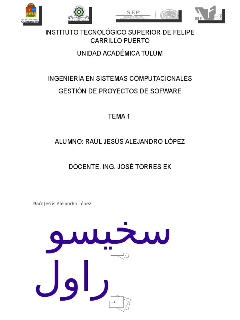 1.1 Conceptos Basicos Para La Gestion De Proyectos-Gestion De Proyectos De Software-Tema 1 | PDF ...