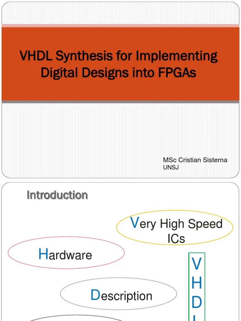 Introduction To VHDL-FPGA | PDF | Hardware Description Language | Vhdl